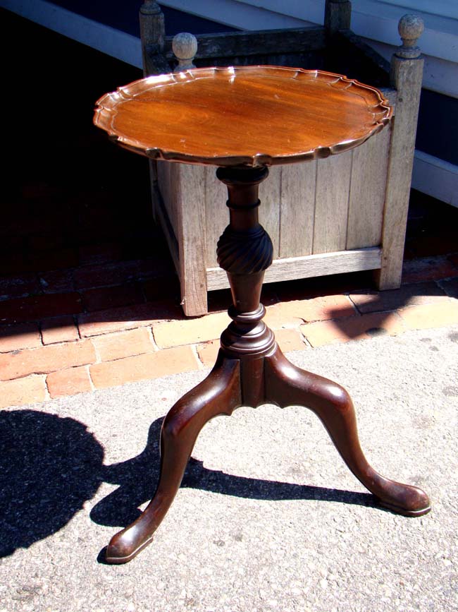 A beautiful small George III mahogany piecrust tripod table circa 1760
